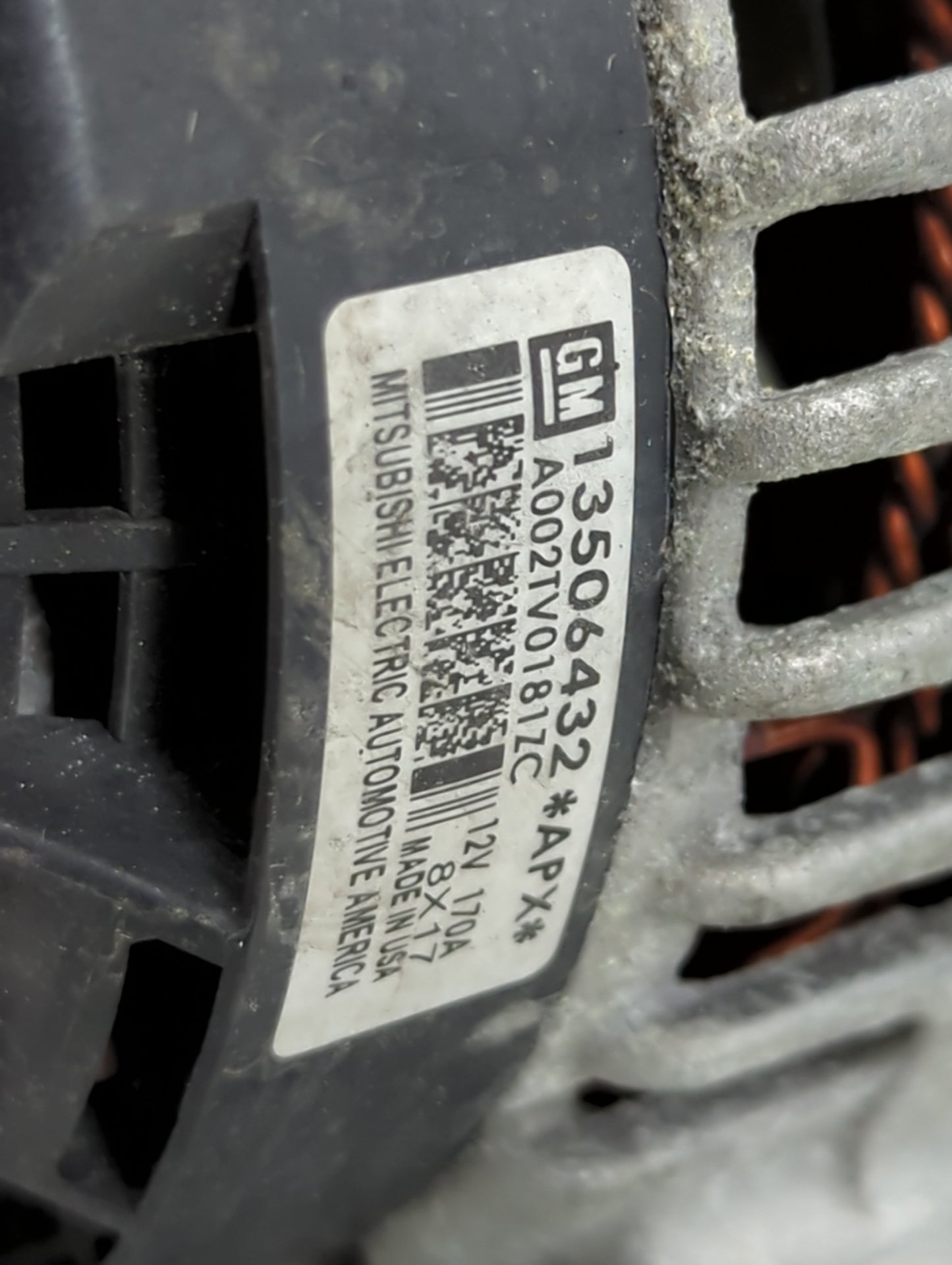 2018-2022 Chevrolet Traverse Alternator Replacement Generator Charging Assembly Engine OEM P/N:13506432 Fits OEM Used Auto P