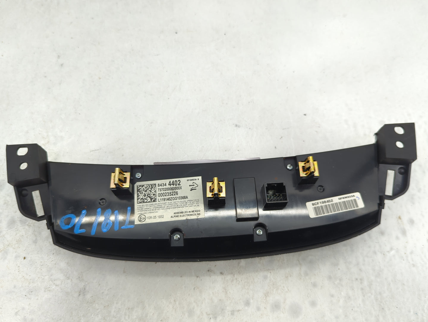 2019 Chevrolet Traverse Climate Control Module Temperature AC/Heater Replacement P/N:84344402 7370200000000X, 000235226 Fits