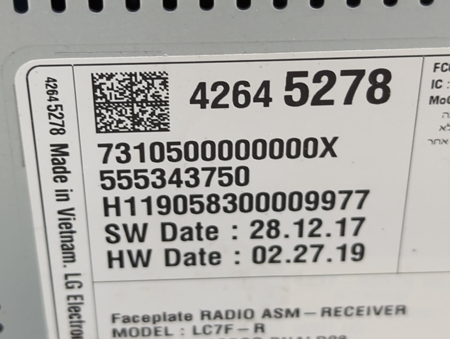 2018-2021 Chevrolet Traverse Radio AM FM Cd Player Receiver Replacement P/N:42645278 555343750 Fits Fits 2018 2019 2020 2021