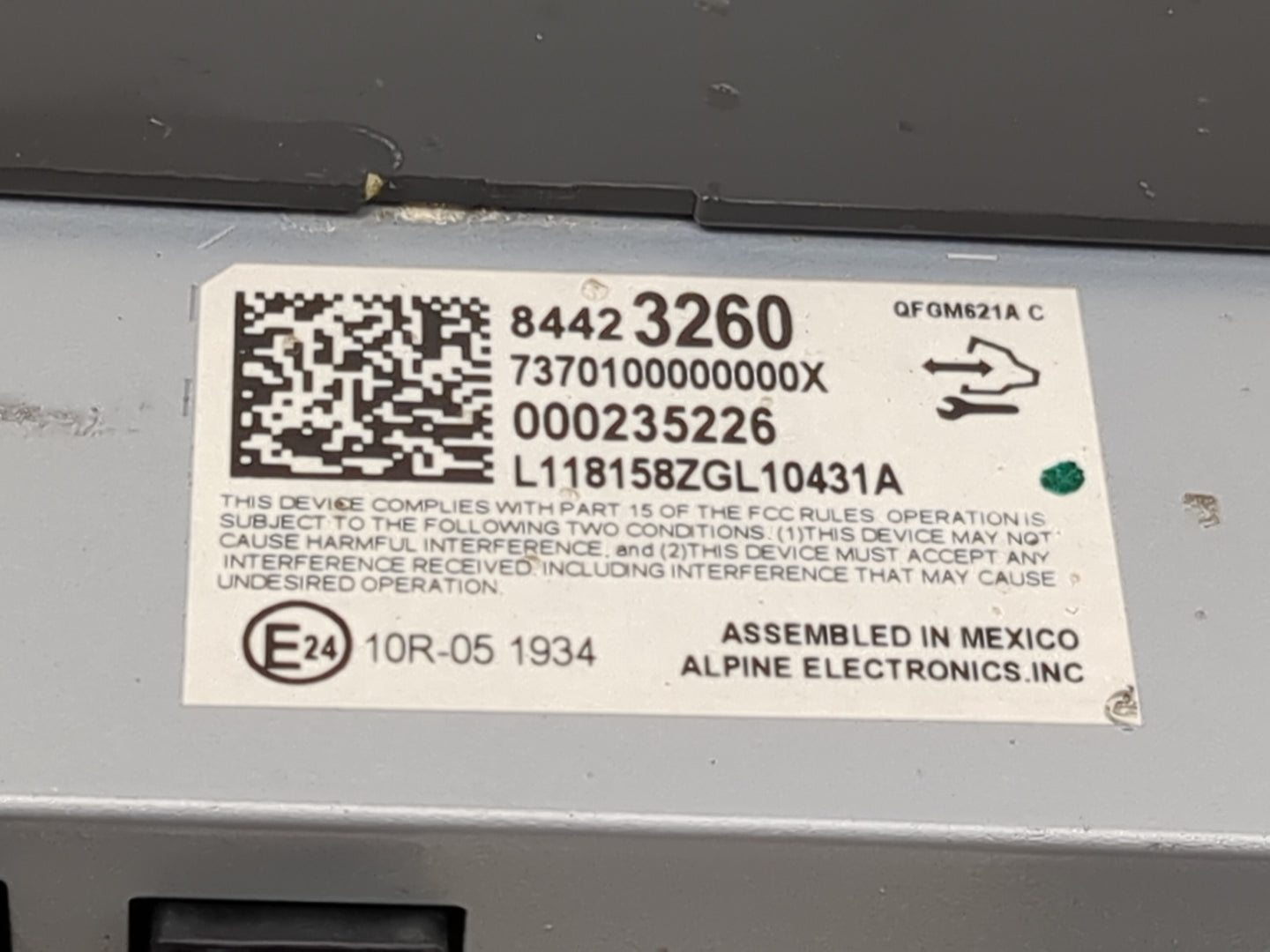 2019 Chevrolet Traverse Radio AM FM Cd Player Receiver Replacement P/N:84423260 7370100000000X, 000235226, L118158ZGL10431A 