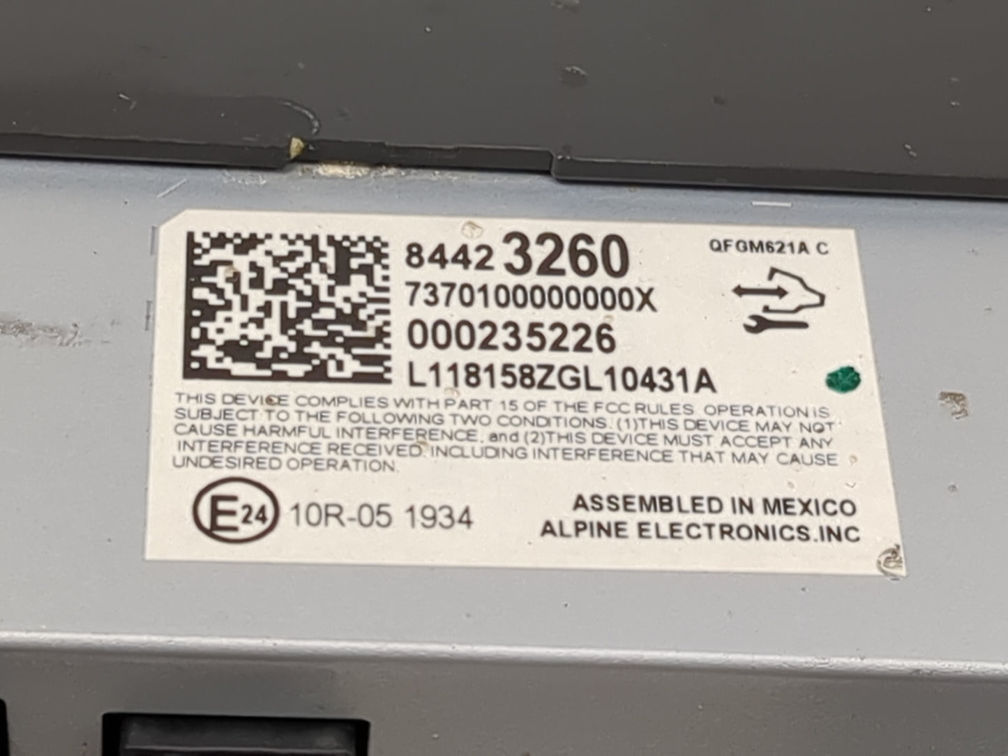 2019 Chevrolet Traverse Radio AM FM Cd Player Receiver Replacement P/N:84423260 7370100000000X, 000235226, L118158ZGL10431A 