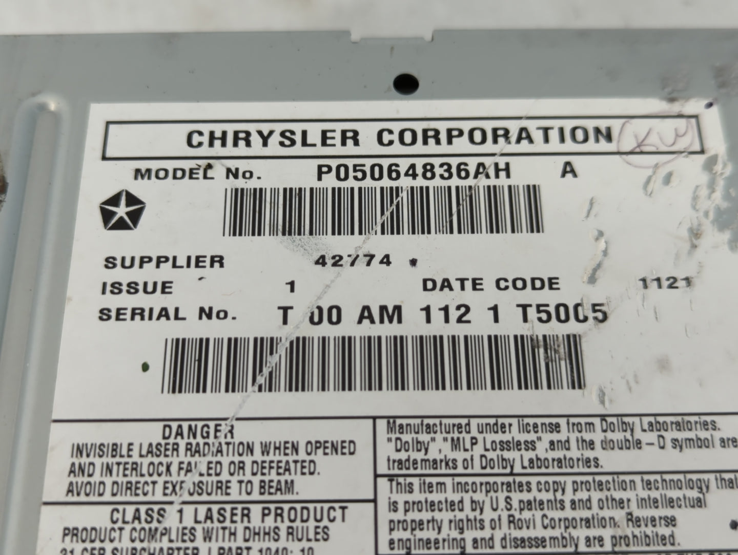 2018-2021 Chevrolet Traverse Radio AM FM Cd Player Receiver Replacement P/N:P05064836AH Fits Fits 2018 2019 2020 2021 OEM Us