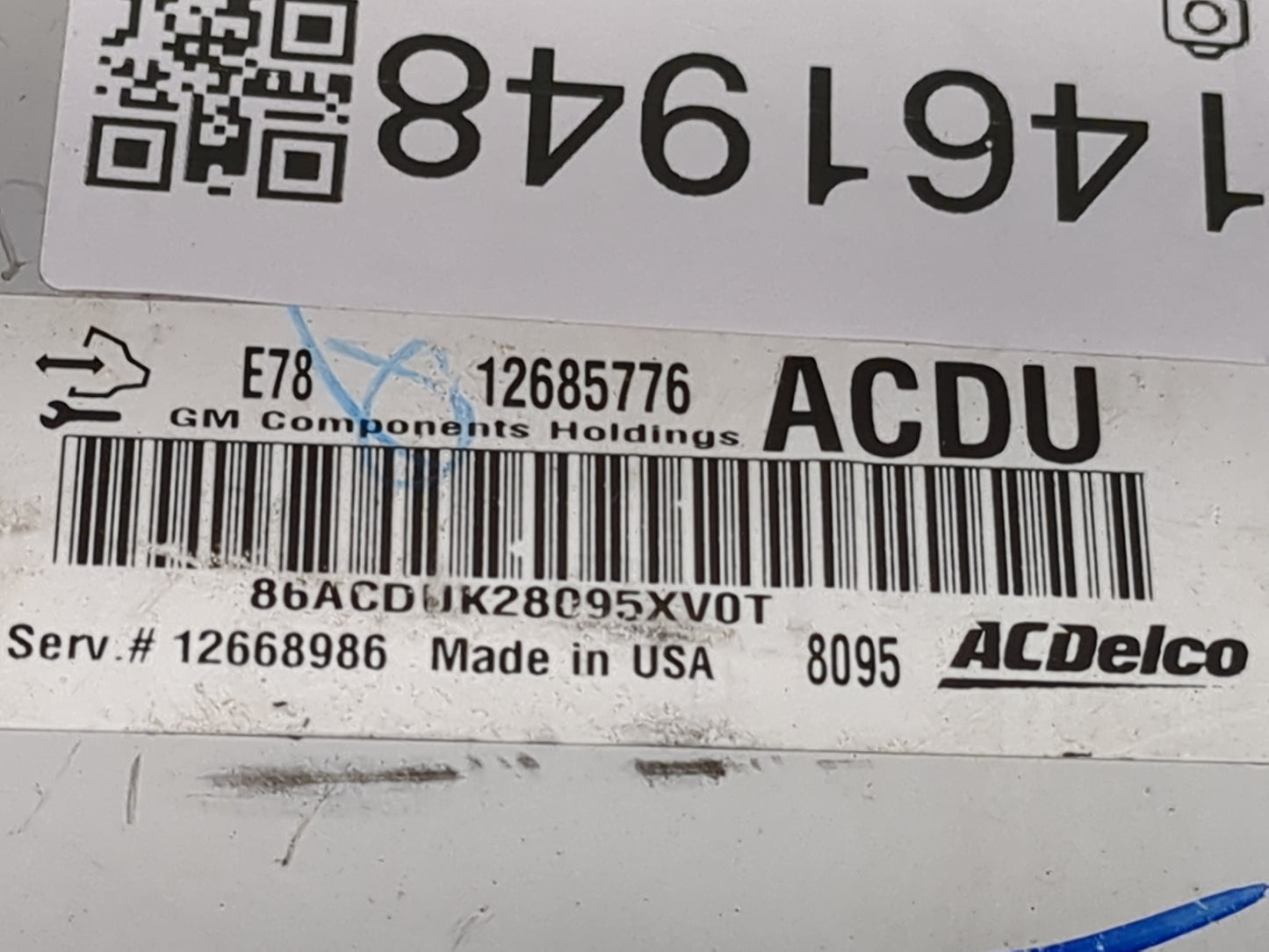 2017-2021 Chevrolet Trax PCM Engine Control Computer ECU ECM PCU OEM P/N:12685776 Fits Fits 2017 2018 2019 2020 2021 OEM Use