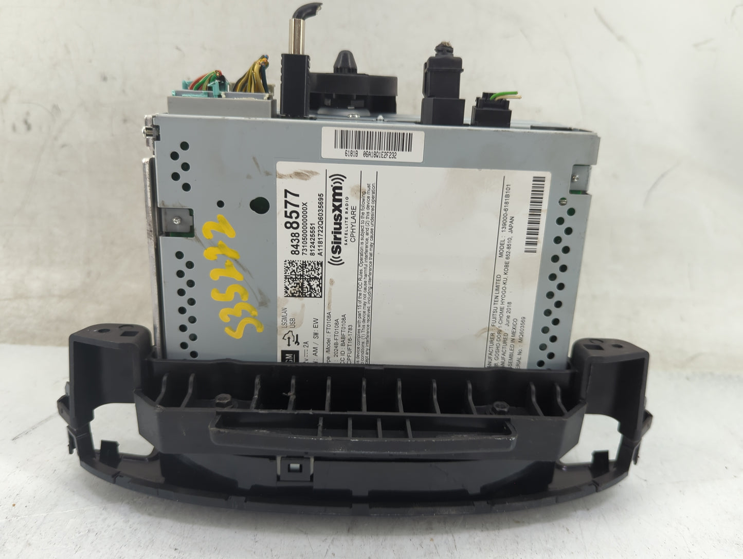 2018-2019 Chevrolet Trax Radio AM FM Cd Player Receiver Replacement P/N:84388577 FT0108A, 2024B-FT0108A Fits Fits 2018 2019 