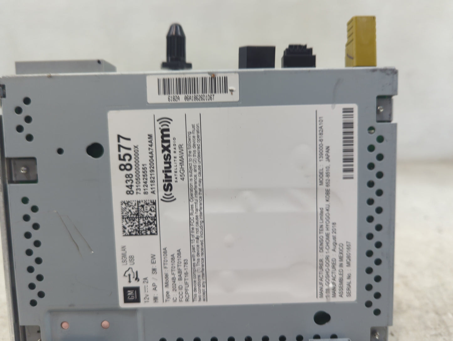 2017-2020 Chevrolet Trax Radio AM FM Cd Player Receiver Replacement P/N:84388577 20204B-FT0108A Fits Fits 2017 2018 2019 202