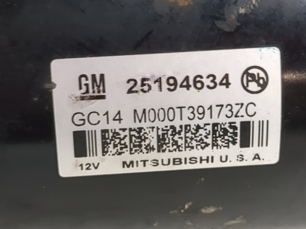 2013-2021 Chevrolet Trax Car Starter Motor Solenoid OEM P/N:25194634 M000T39173ZC Fits OEM Used Auto Parts - Oemusedautopart