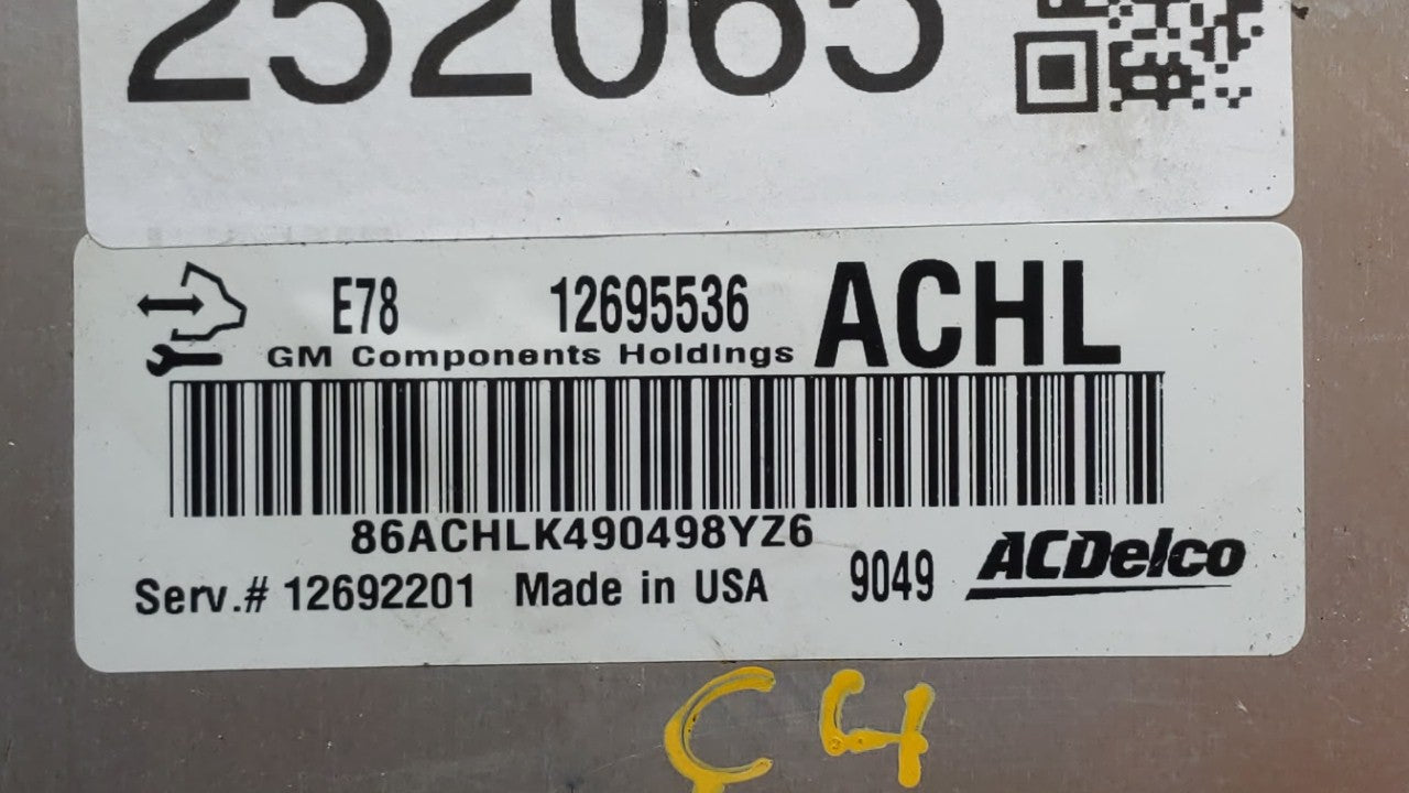 2017-2018 Chevrolet Trax PCM Engine Control Computer ECU ECM PCU OEM P/N:12685776 12668986, 12692201 Fits Fits 2017 2018 201