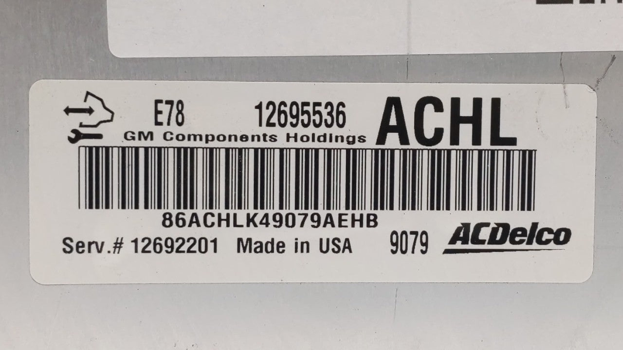 2017-2018 Chevrolet Trax PCM Engine Control Computer ECU ECM PCU OEM P/N:12685776 12668986, 12692201 Fits Fits 2017 2018 201