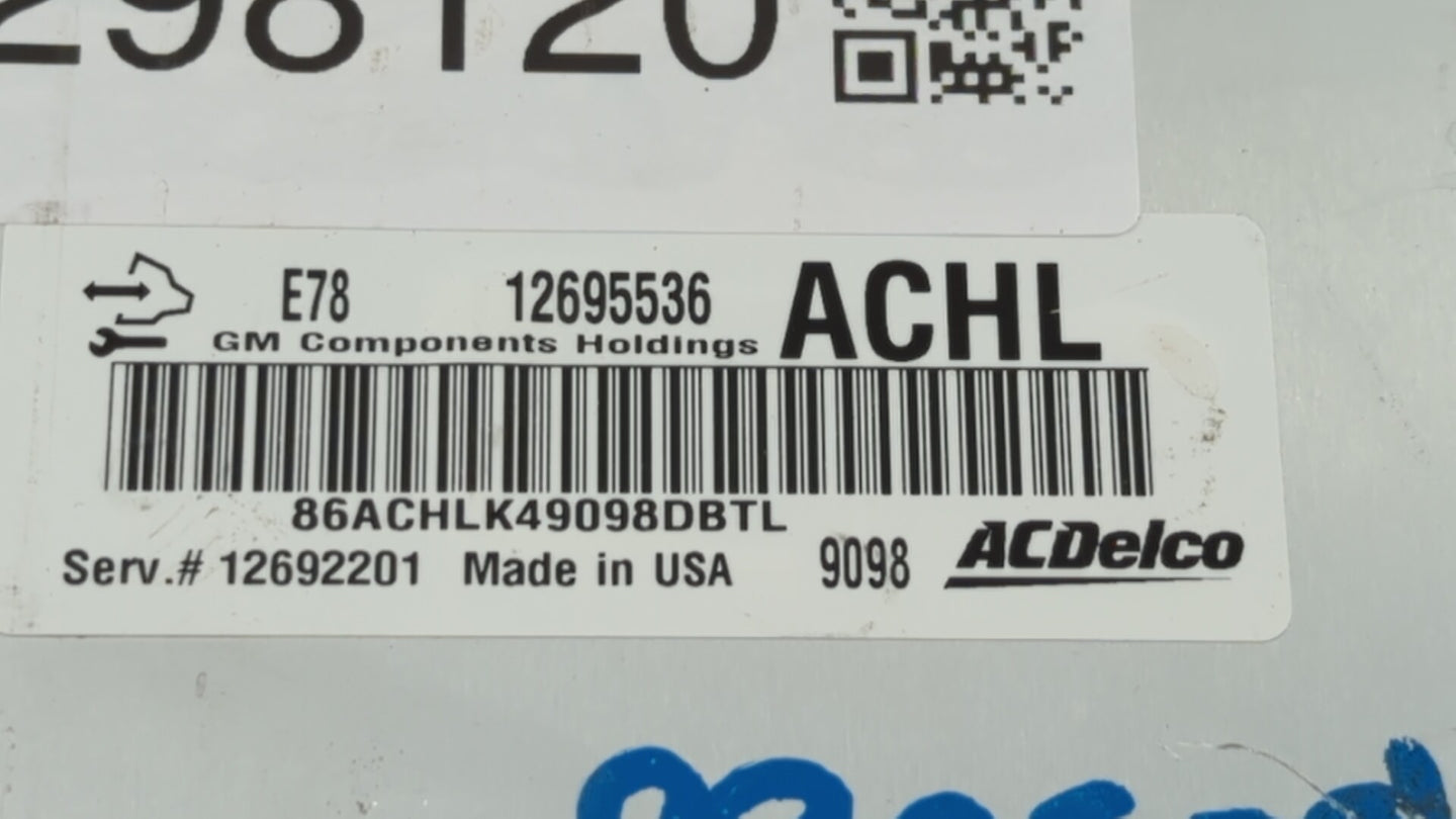 2017-2018 Chevrolet Trax PCM Engine Control Computer ECU ECM PCU OEM P/N:12668986 12695536, 12670309 Fits Fits 2017 2018 201