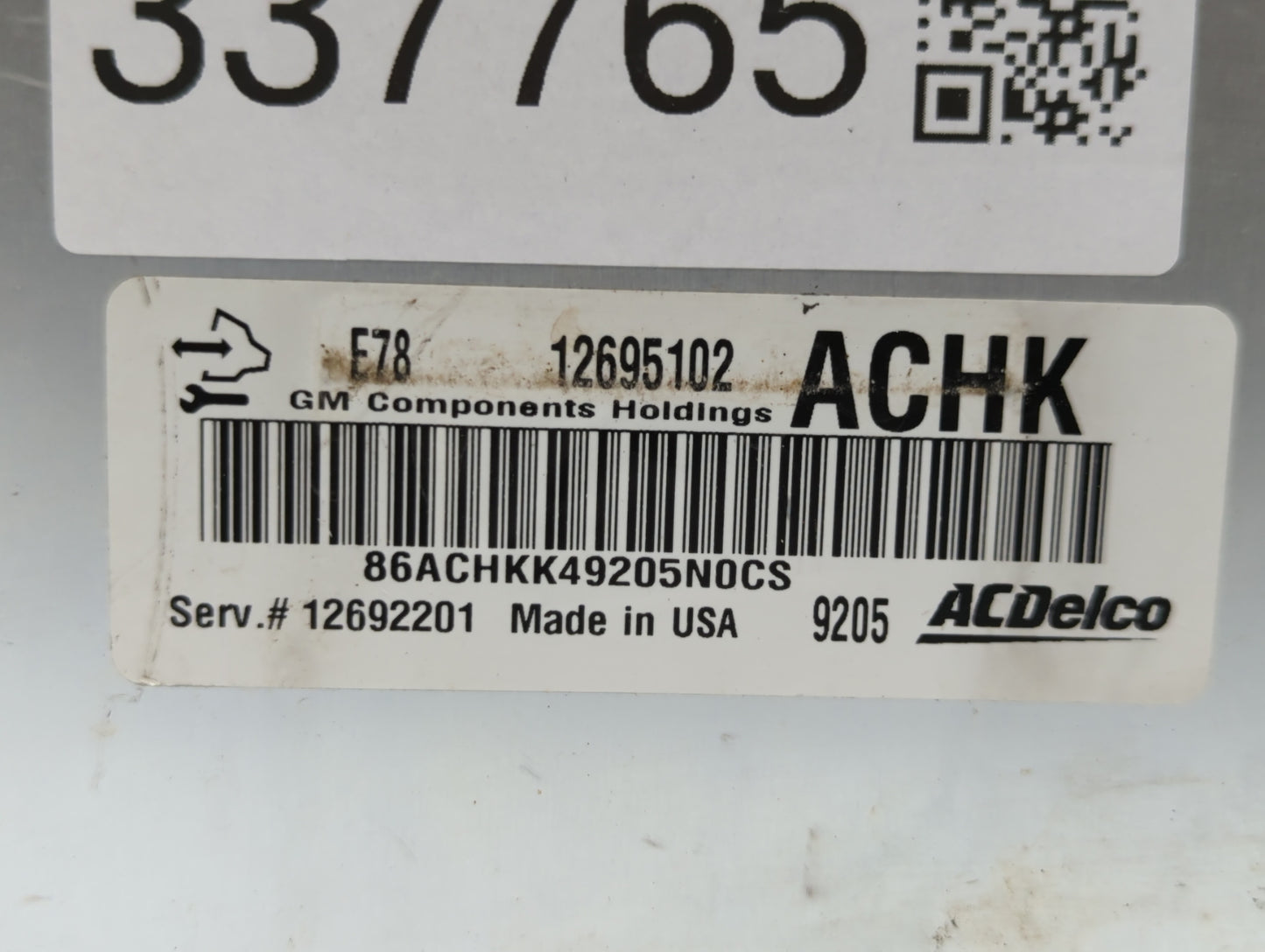 2017-2018 Chevrolet Trax PCM Engine Control Computer ECU ECM PCU OEM P/N:12679097 12692201, 12685936 Fits Fits 2017 2018 201