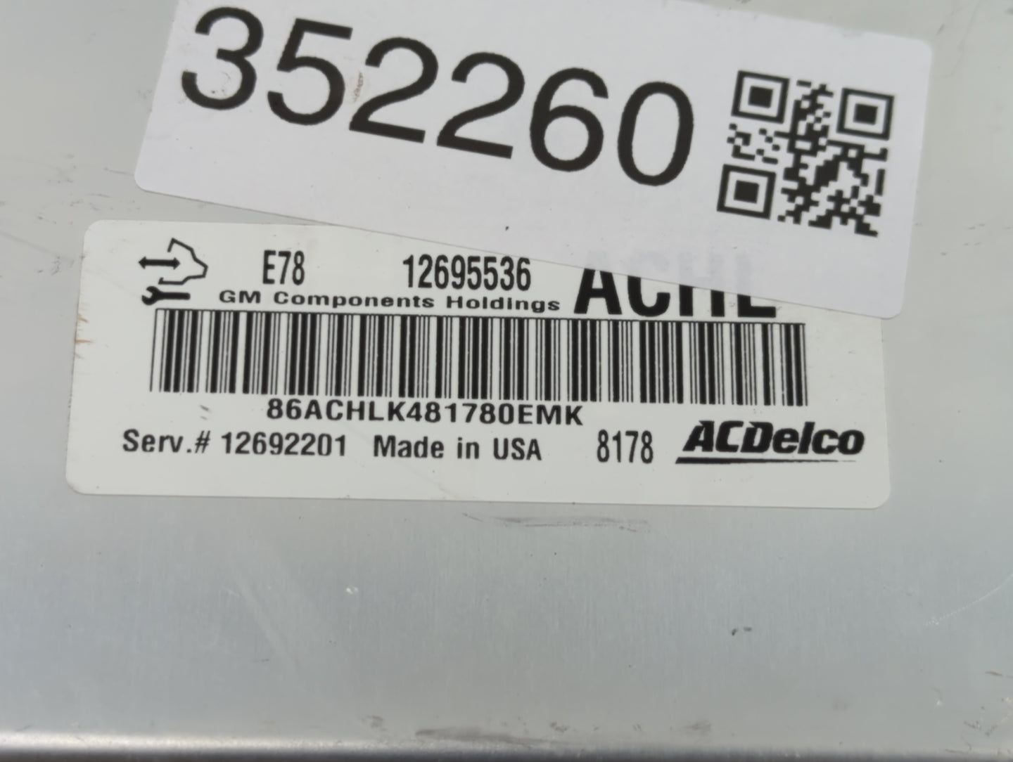 2017-2018 Chevrolet Trax PCM Engine Control Computer ECU ECM PCU OEM P/N:12697793 12706635, 12679097 Fits Fits 2017 2018 201