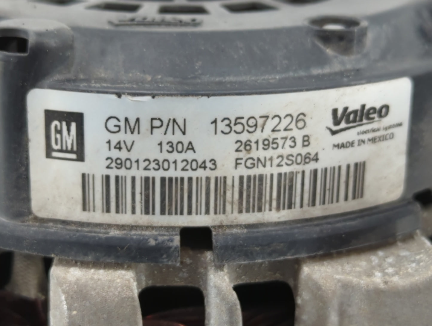 2013-2018 Chevrolet Trax Alternator Replacement Generator Charging Assembly Engine OEM P/N:13577154 13597226 Fits OEM Used A