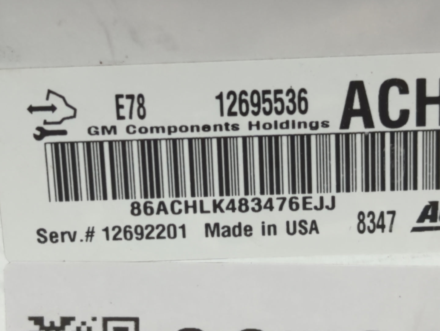 2017-2021 Chevrolet Trax PCM Engine Control Computer ECU ECM PCU OEM P/N:12692201 12695536 Fits Fits 2017 2018 2019 2020 202