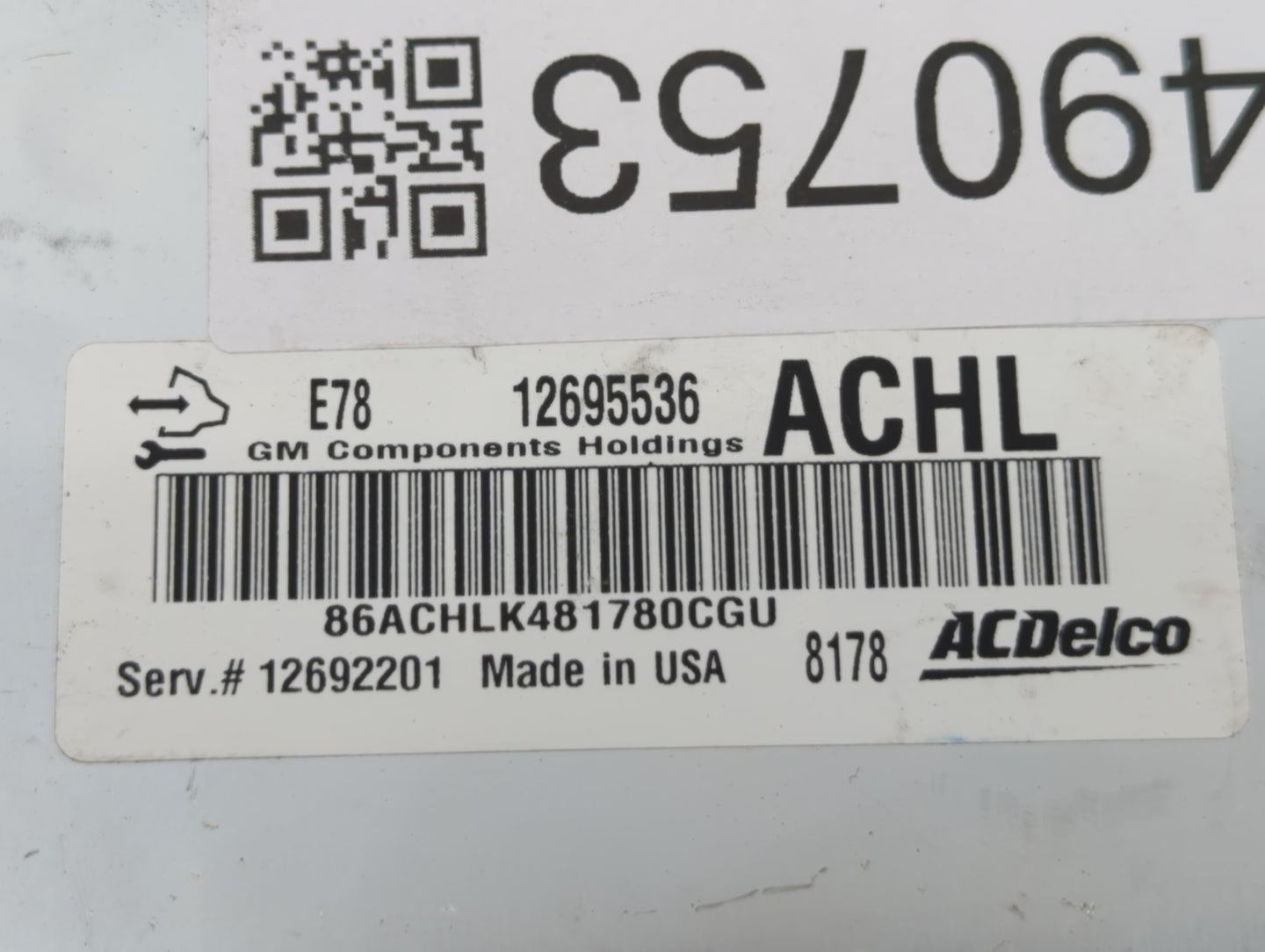 2017-2021 Chevrolet Trax PCM Engine Control Computer ECU ECM PCU OEM P/N:12692201 12695536 Fits Fits 2017 2018 2019 2020 202