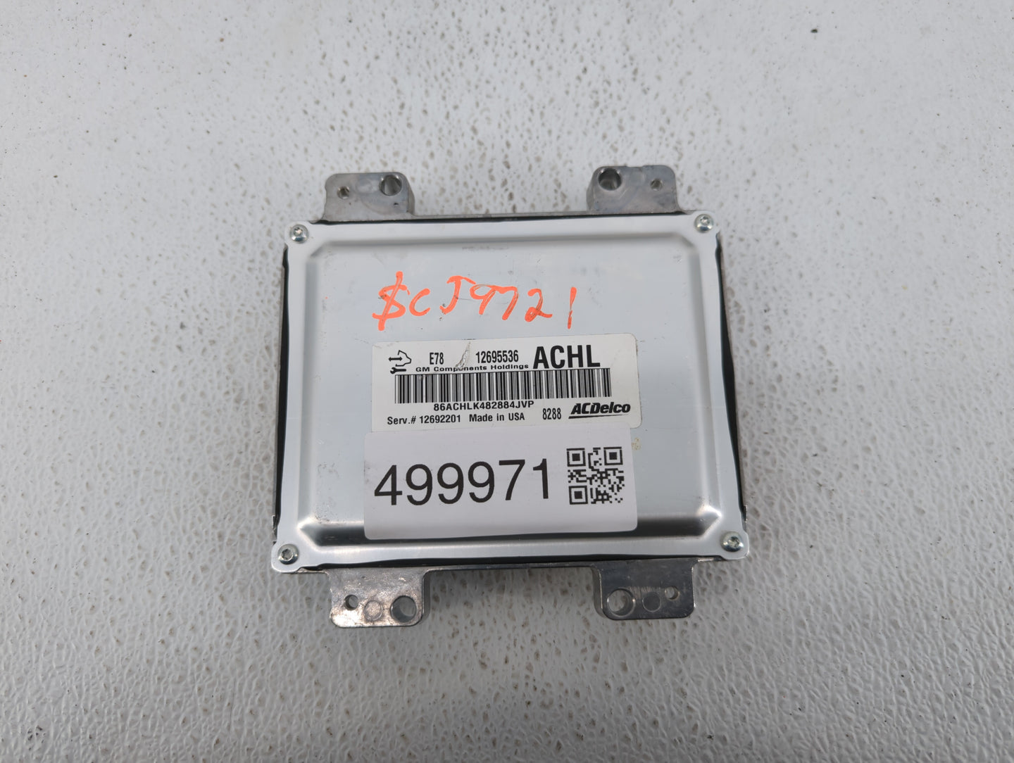 2017-2021 Chevrolet Trax PCM Engine Control Computer ECU ECM PCU OEM P/N:12695536 Fits Fits 2017 2018 2019 2020 2021 OEM Use