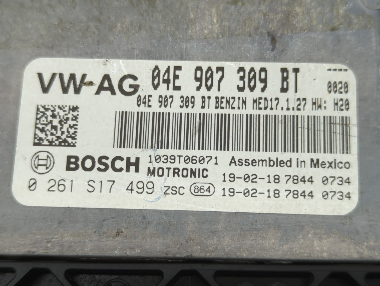 2017-2021 Chevrolet Trax PCM Engine Control Computer ECU ECM PCU OEM P/N:04E 907 309 BT Fits Fits 2017 2018 2019 2020 2021 O