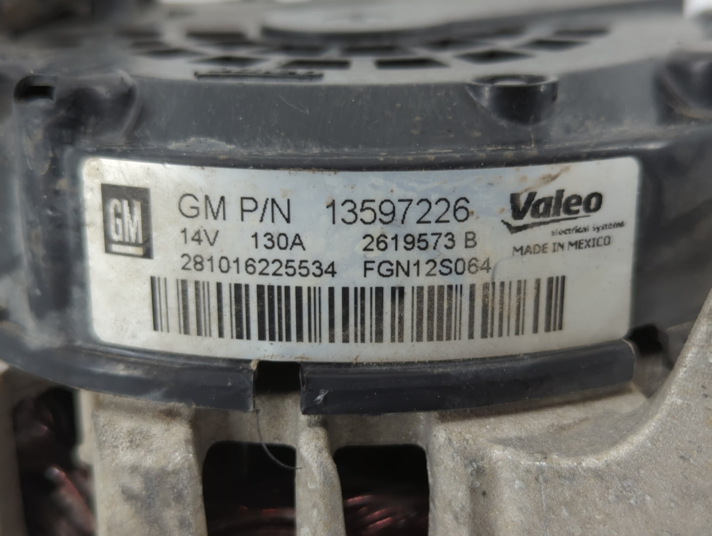 2013-2021 Chevrolet Trax Alternator Replacement Generator Charging Assembly Engine OEM P/N:FGN12S064 2619573 B Fits OEM Used