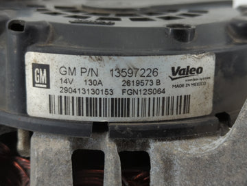 2013-2021 Chevrolet Trax Alternator Replacement Generator Charging Assembly Engine OEM P/N:26199573 B 13597226 Fits OEM Used Auto Parts
