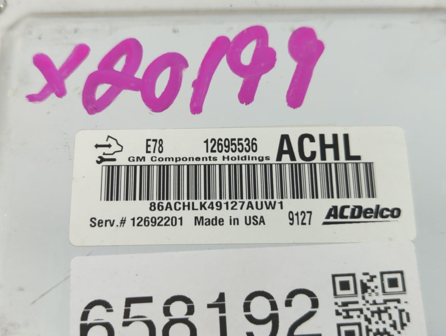 2017-2021 Chevrolet Trax PCM Engine Control Computer ECU ECM PCU OEM P/N:12695536 Fits Fits 2017 2018 2019 2020 2021 OEM Use