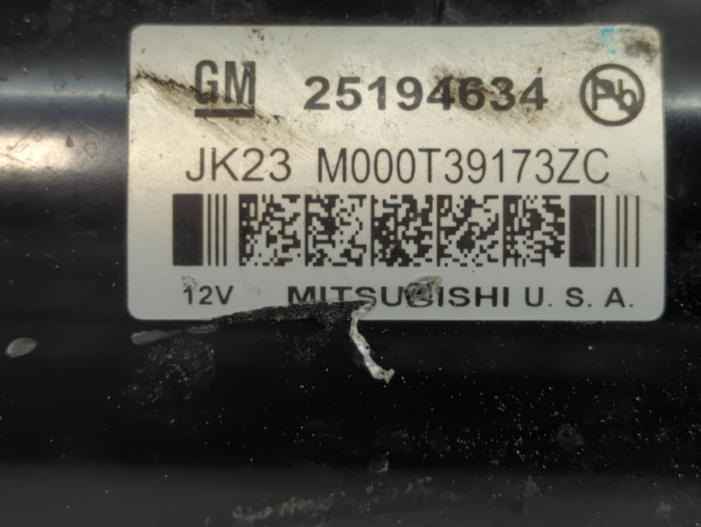 2013-2021 Chevrolet Trax Car Starter Motor Solenoid OEM P/N:M000T39173ZC 25194634 Fits OEM Used Auto Parts - Oemusedautopart