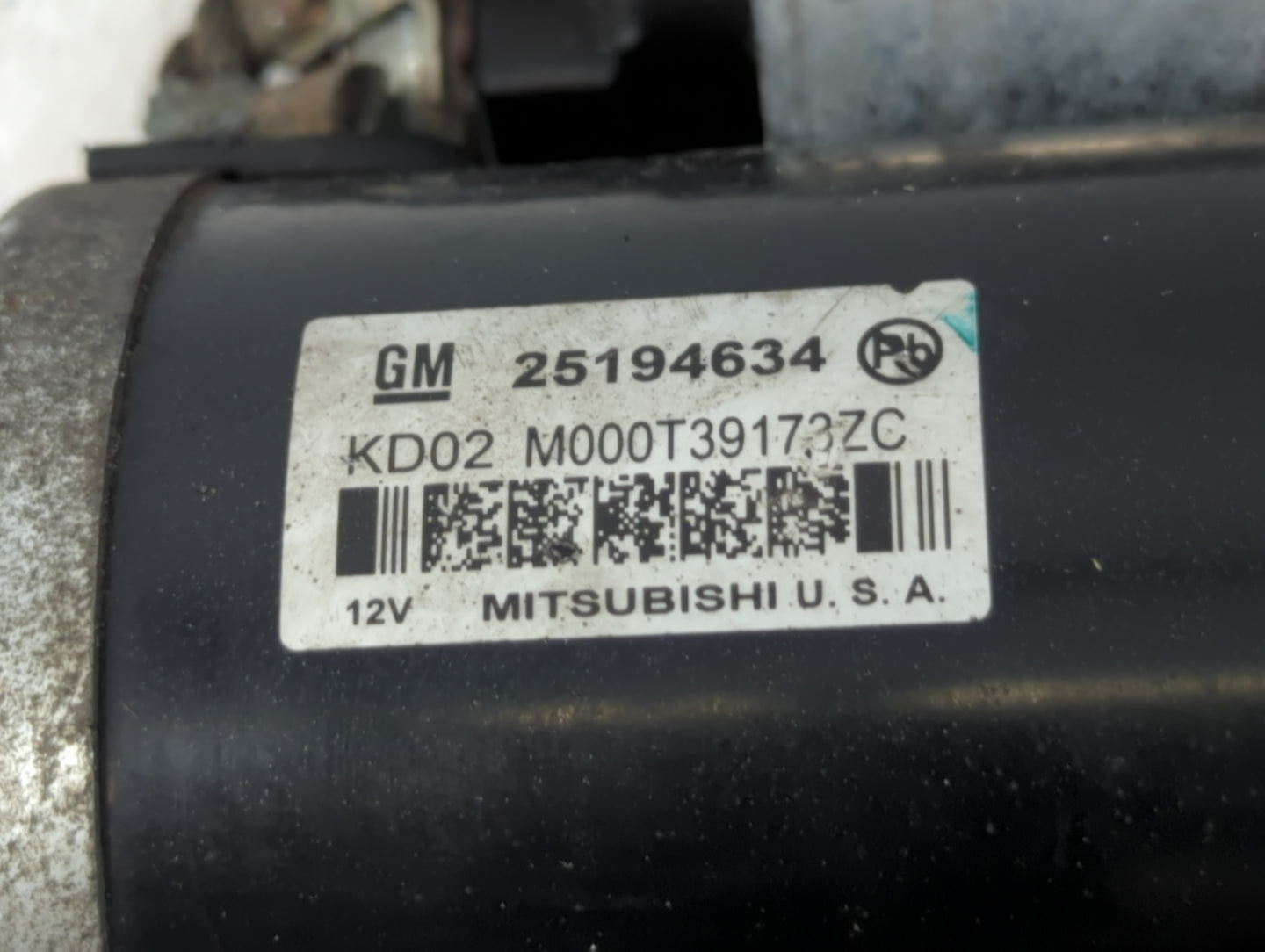 2013-2021 Chevrolet Trax Car Starter Motor Solenoid OEM P/N:M000T39173ZC 25194634 Fits OEM Used Auto Parts - Oemusedautopart