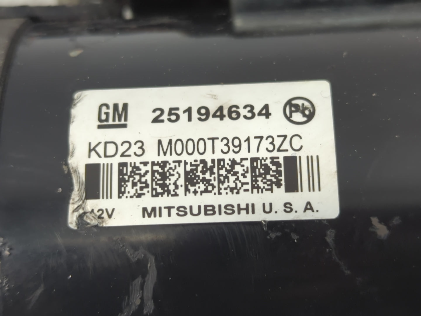 2013-2021 Chevrolet Trax Car Starter Motor Solenoid OEM P/N:25194634 M000T39173ZC Fits OEM Used Auto Parts - Oemusedautopart
