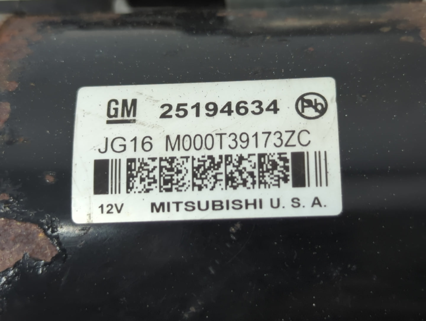 2013-2021 Chevrolet Trax Car Starter Motor Solenoid OEM P/N:M000T39173ZC 25194634 Fits OEM Used Auto Parts - Oemusedautopart