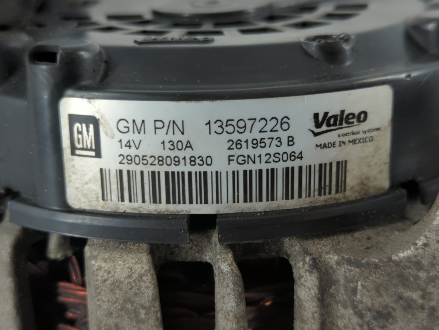2013-2021 Chevrolet Trax Alternator Replacement Generator Charging Assembly Engine OEM P/N:2619573B 13597226 Fits OEM Used A