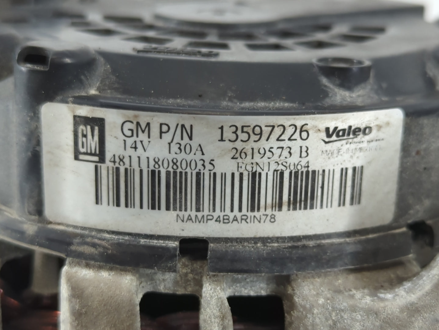 2013-2021 Chevrolet Trax Alternator Replacement Generator Charging Assembly Engine OEM P/N:13597226 Fits OEM Used Auto Parts