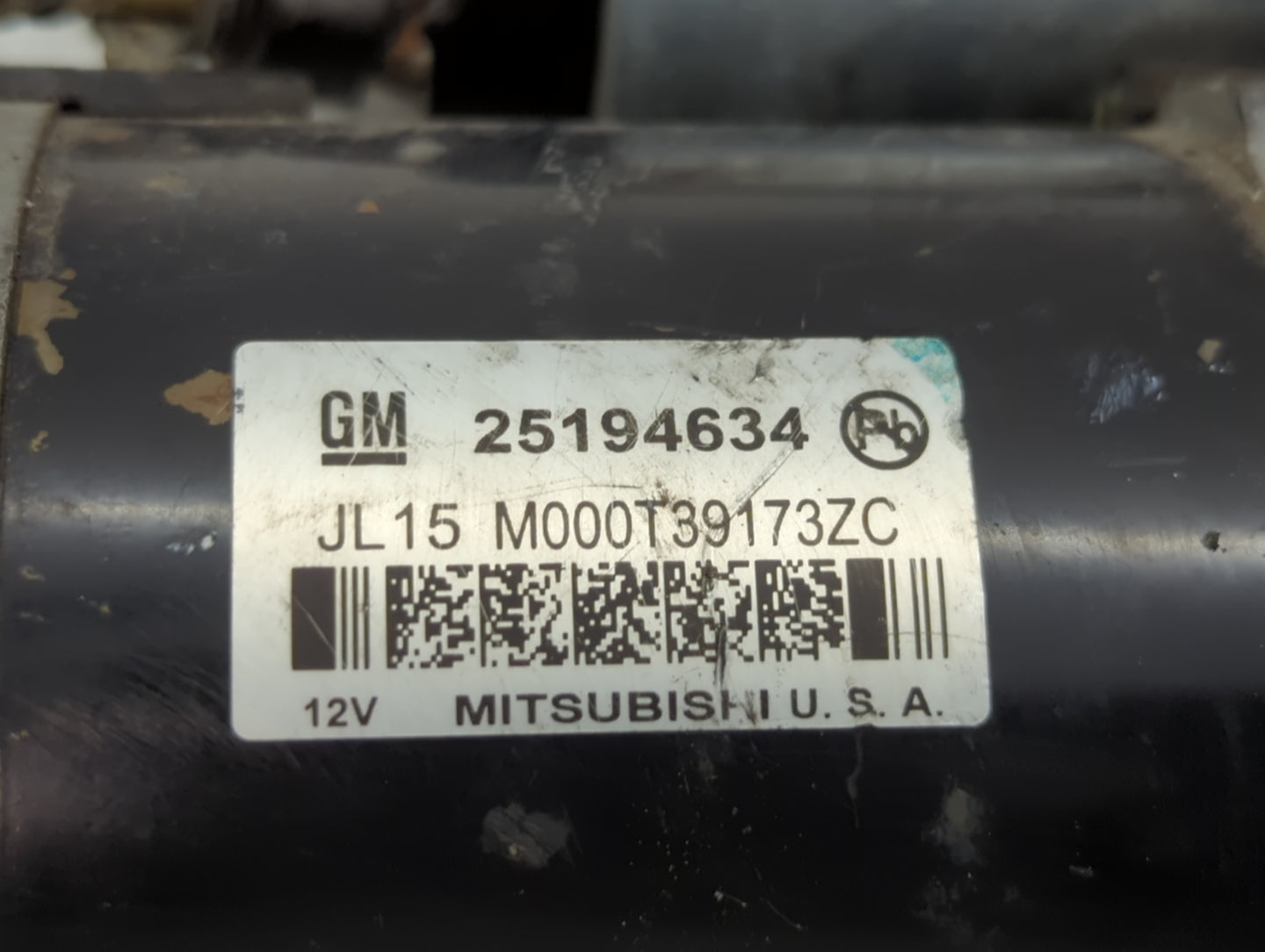 2013-2021 Chevrolet Trax Car Starter Motor Solenoid OEM P/N:M000T39173ZC 25194634 Fits OEM Used Auto Parts - Oemusedautopart