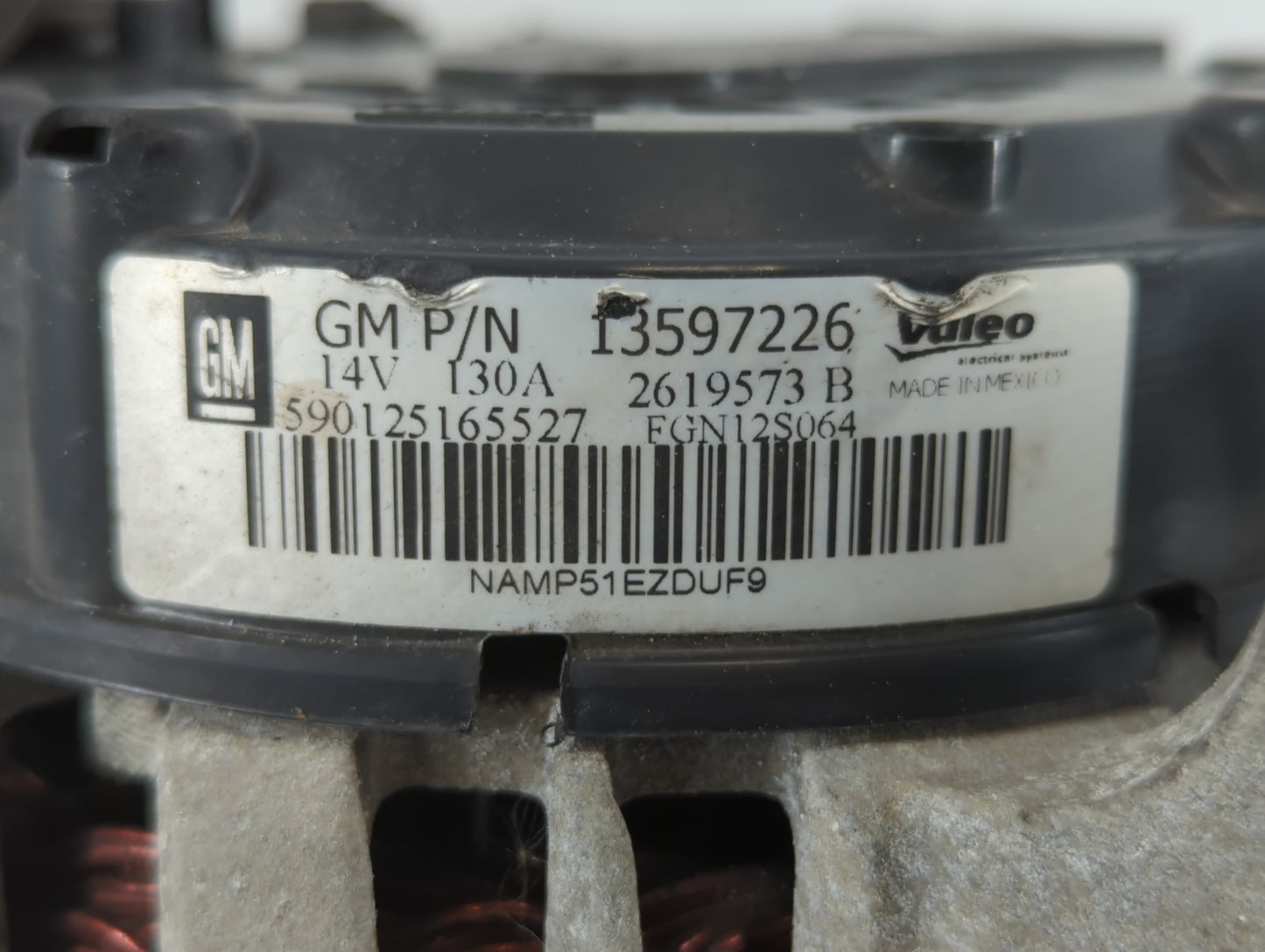 2013-2021 Chevrolet Trax Alternator Replacement Generator Charging Assembly Engine OEM P/N:2619573 B 13597226 Fits OEM Used 