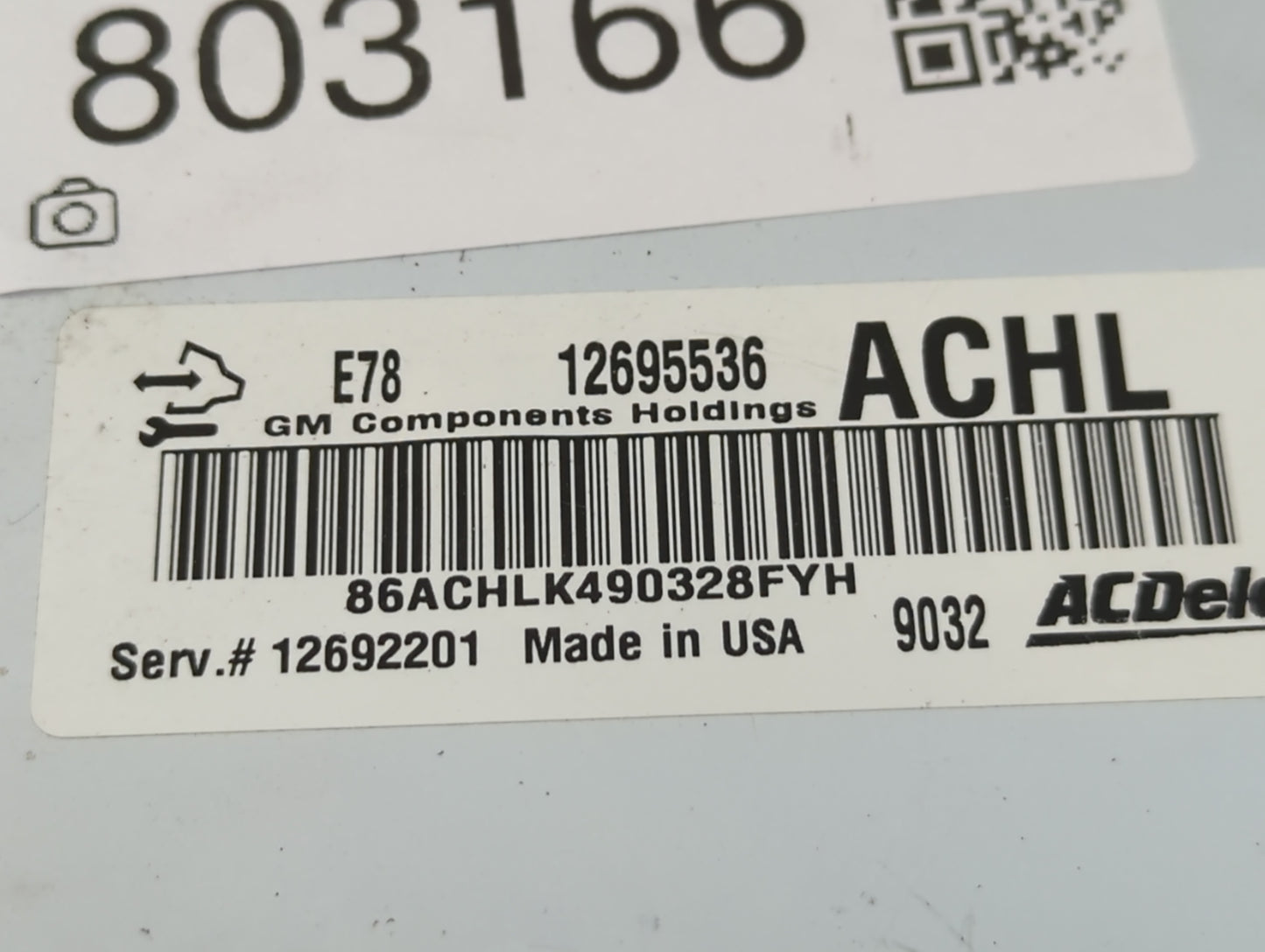 2017-2021 Chevrolet Trax PCM Engine Control Computer ECU ECM PCU OEM P/N:12695536 12692201 Fits Fits 2017 2018 2019 2020 202