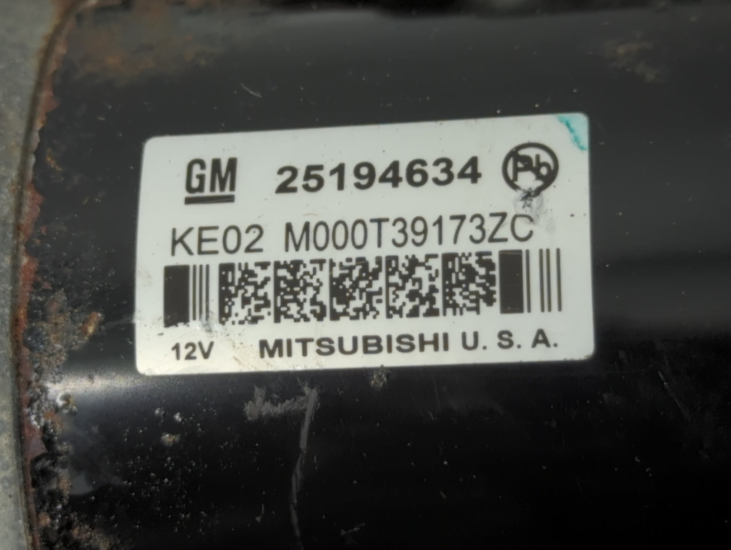 2013-2021 Chevrolet Trax Car Starter Motor Solenoid OEM P/N:M000T39173ZC 25194634 Fits OEM Used Auto Parts - Oemusedautopart