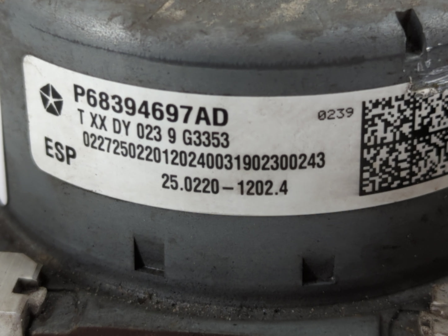 2018-2022 Chrysler 300 ABS Pump Control Module Replacement P/N:P68394697AD Fits Fits 2018 2019 2020 2021 2022 OEM Used Auto 
