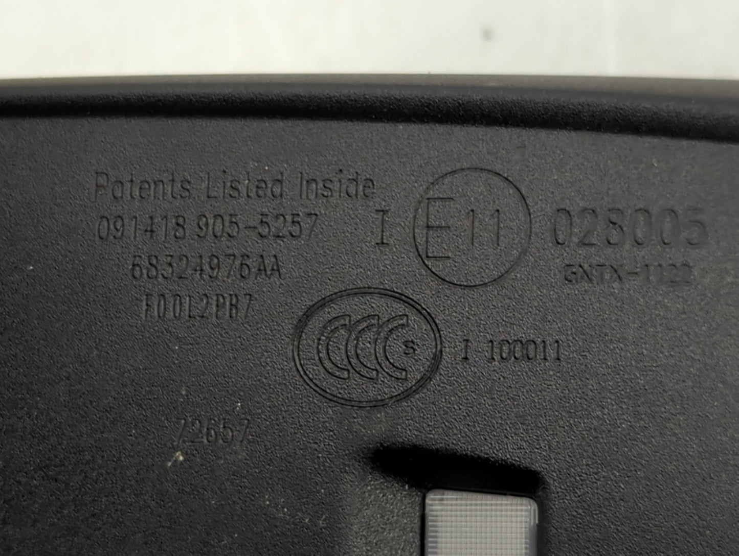 2017-2022 Chrysler 300 Interior Rear View Mirror Replacement OEM P/N:68324976AA Fits Fits 2017 2018 2019 2020 2021 2022 OEM 