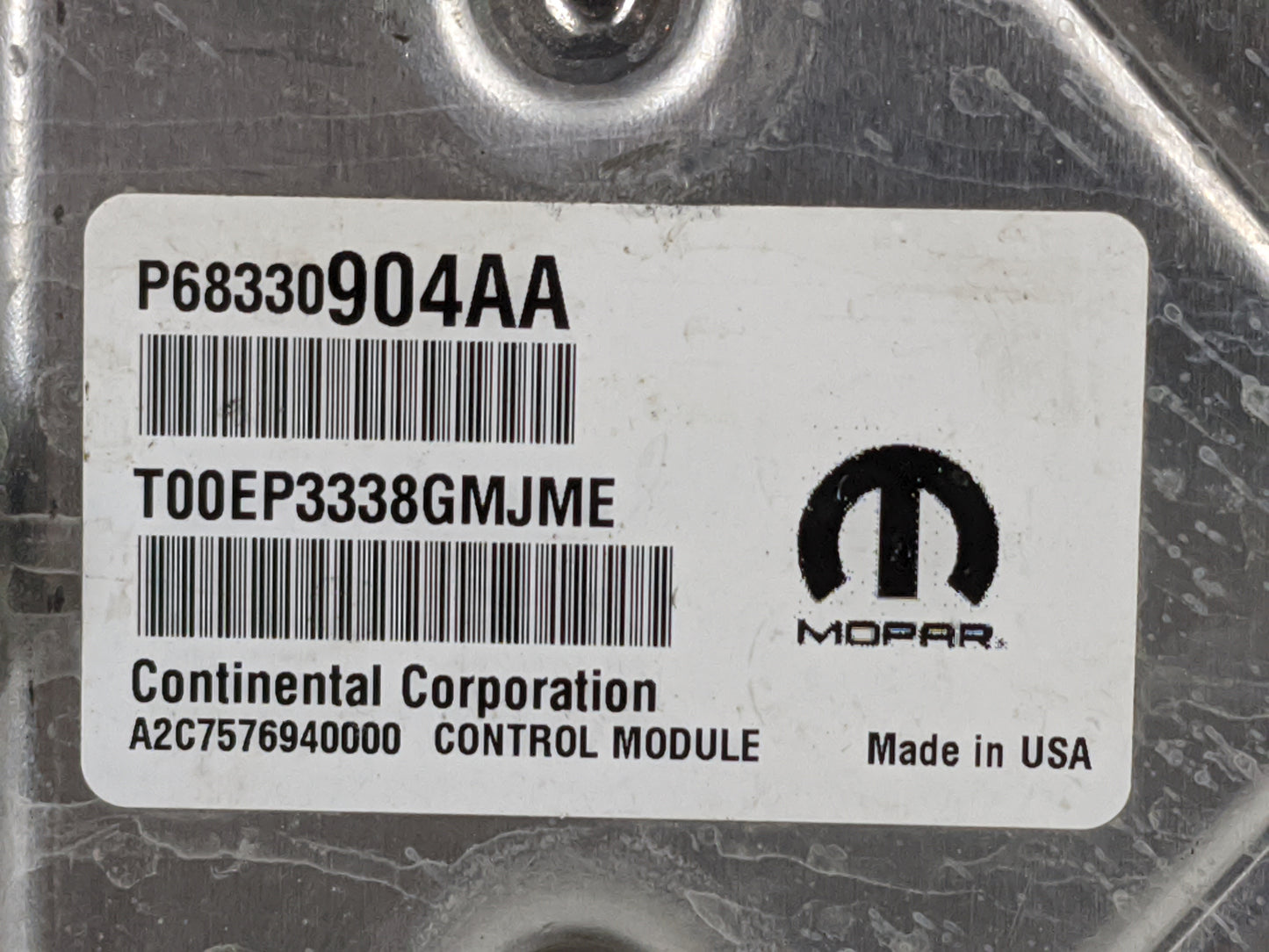2018-2019 Chrysler 300 PCM Engine Control Computer ECU ECM PCU OEM P/N:P68330904AA P68398587AD, T00EP3338GMJME Fits Fits 201