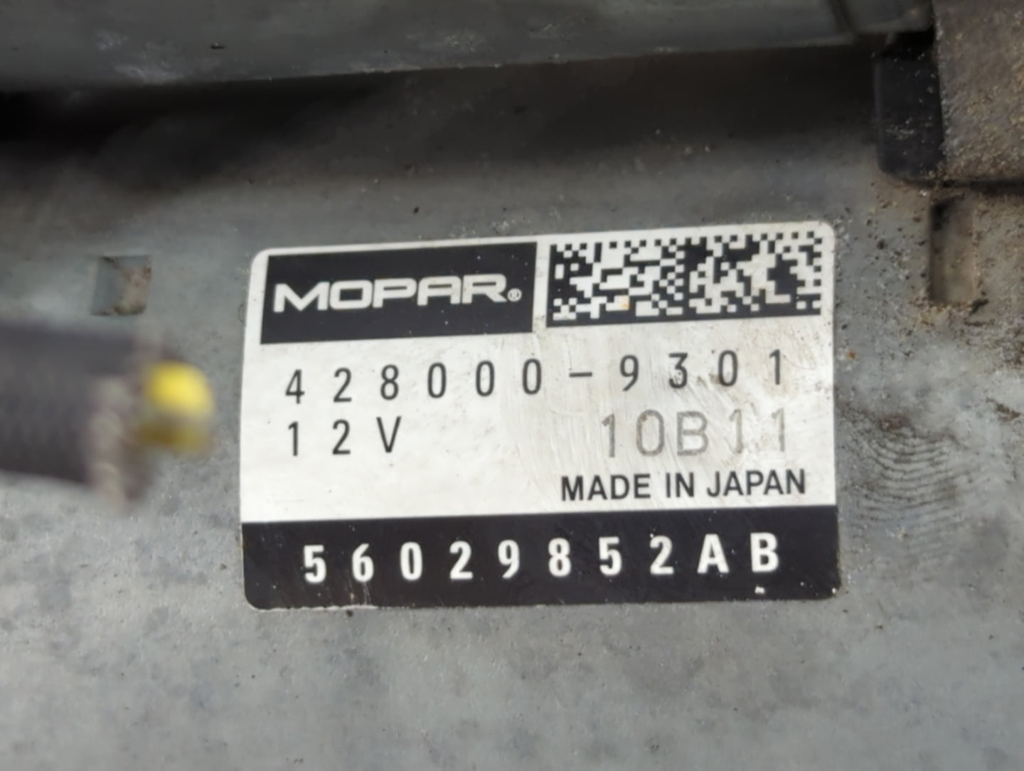 2017-2022 Chrysler 300 Car Starter Motor Solenoid OEM P/N:428000-9301 Fits OEM Used Auto Parts - Oemusedautoparts1.com