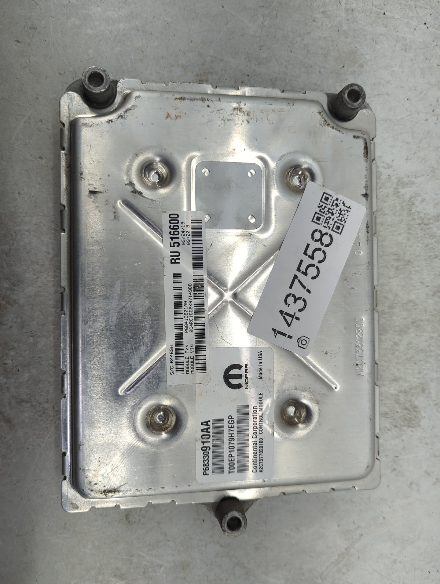 2018-2019 Chrysler Pacifica PCM Engine Control Computer ECU ECM PCU OEM P/N:P68330910AA T00EP1079H7EGP Fits Fits 2018 2019 2
