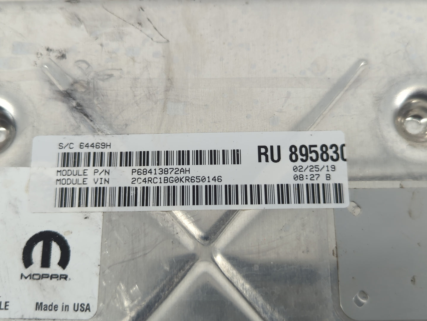 2018-2019 Chrysler Pacifica PCM Engine Control Computer ECU ECM PCU OEM P/N:P68330910AA Fits Fits 2018 2019 2020 OEM Used Au