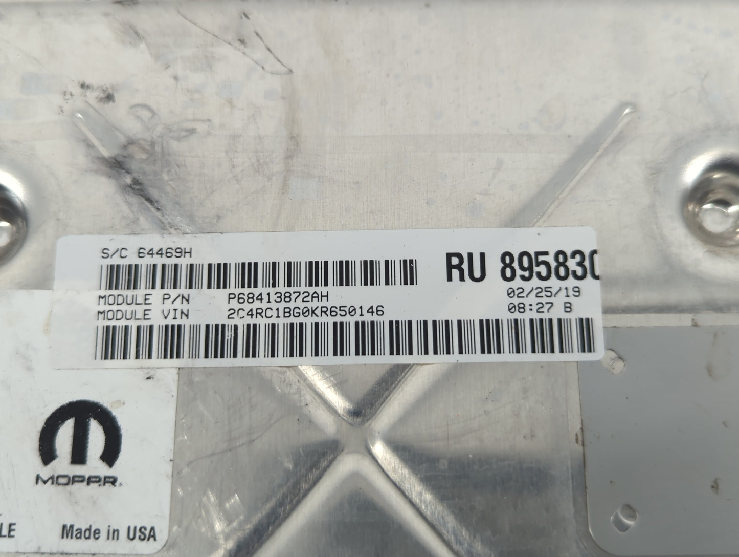 2018-2019 Chrysler Pacifica PCM Engine Control Computer ECU ECM PCU OEM P/N:P68330910AA Fits Fits 2018 2019 2020 OEM Used Au