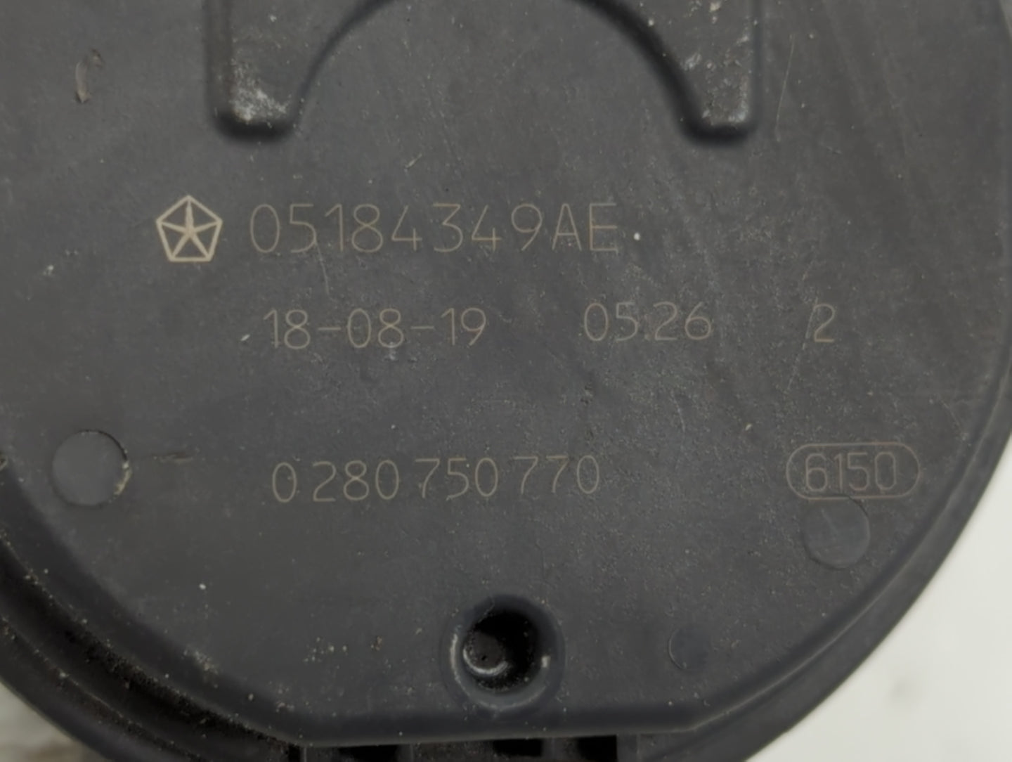 2017-2022 Chrysler Pacifica Throttle Body P/N:0 280 750 770 05184349AE Fits OEM Used Auto Parts - Oemusedautoparts1.com