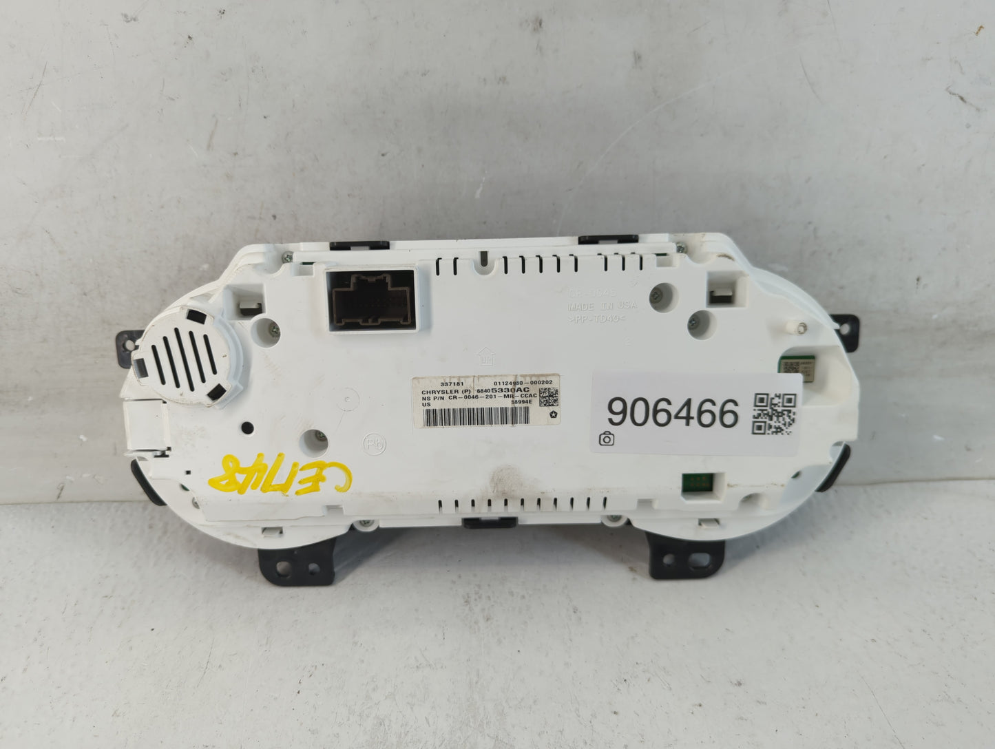 2017 Chrysler Pacifica Instrument Cluster Speedometer Gauges P/N:CR-0046-201-MR-CCAC 68405330AC Fits OEM Used Auto Parts - O
