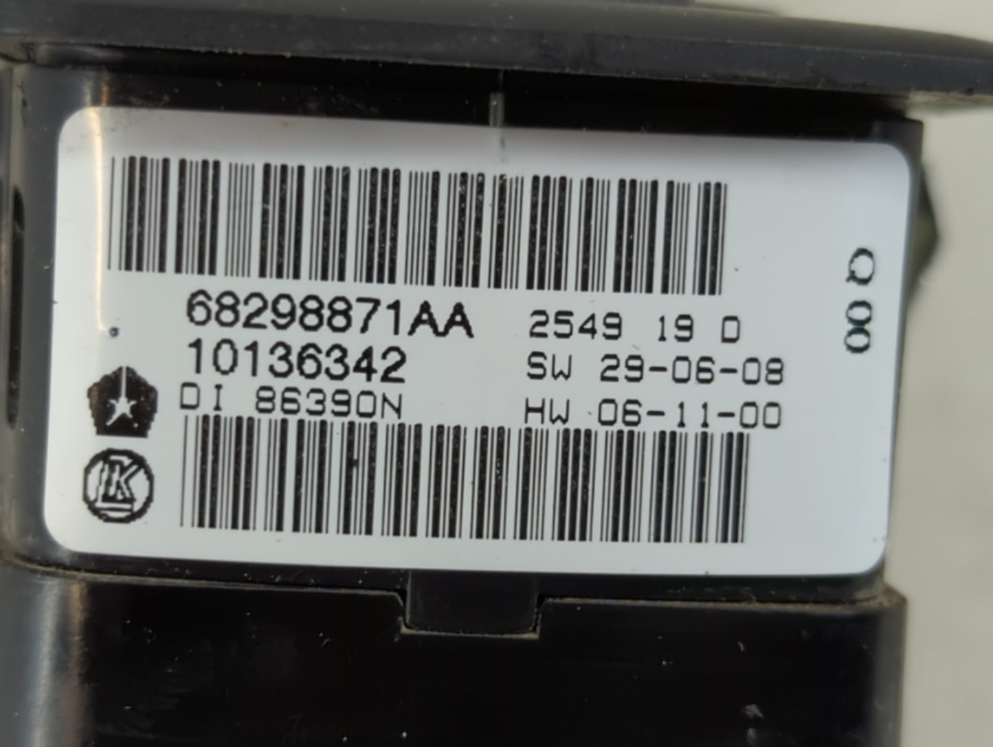 2019 Dodge Caravan Master Power Window Switch Replacement Driver Side Left P/N:68298871AA Fits OEM Used Auto Parts - Oemused