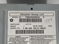 2019 Dodge Caravan Radio AM FM Cd Player Receiver Replacement P/N:P68433485AA Fits Fits 2012 2013 2014 2015 2016 2017 2018 2