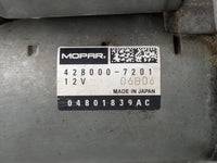 2019 Dodge Caravan Car Starter Motor Solenoid OEM P/N:428000-7201 04801839 Fits OEM Used Auto Parts - Oemusedautoparts1.com