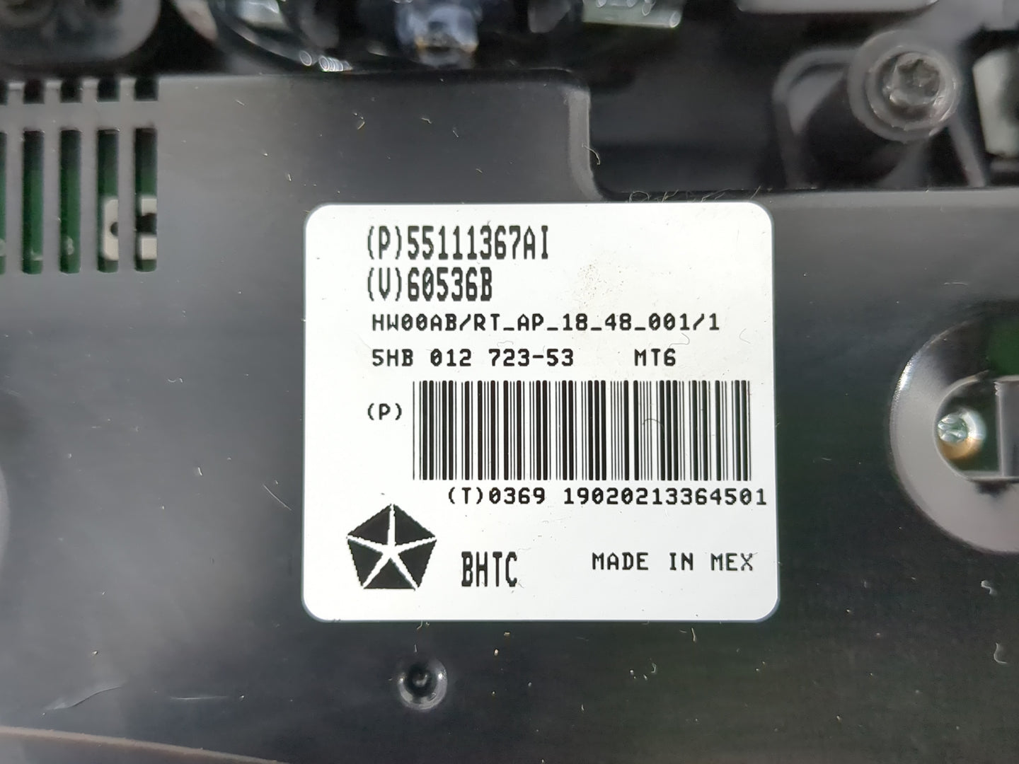 2019 Dodge Caravan Climate Control Module Temperature AC/Heater Replacement P/N:55111367AI Fits OEM Used Auto Parts - Oemuse