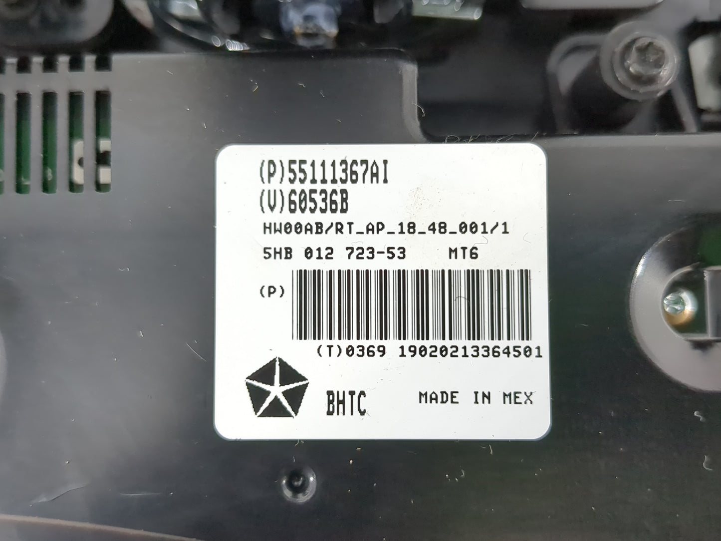2019 Dodge Caravan Climate Control Module Temperature AC/Heater Replacement P/N:55111367AI Fits OEM Used Auto Parts - Oemuse