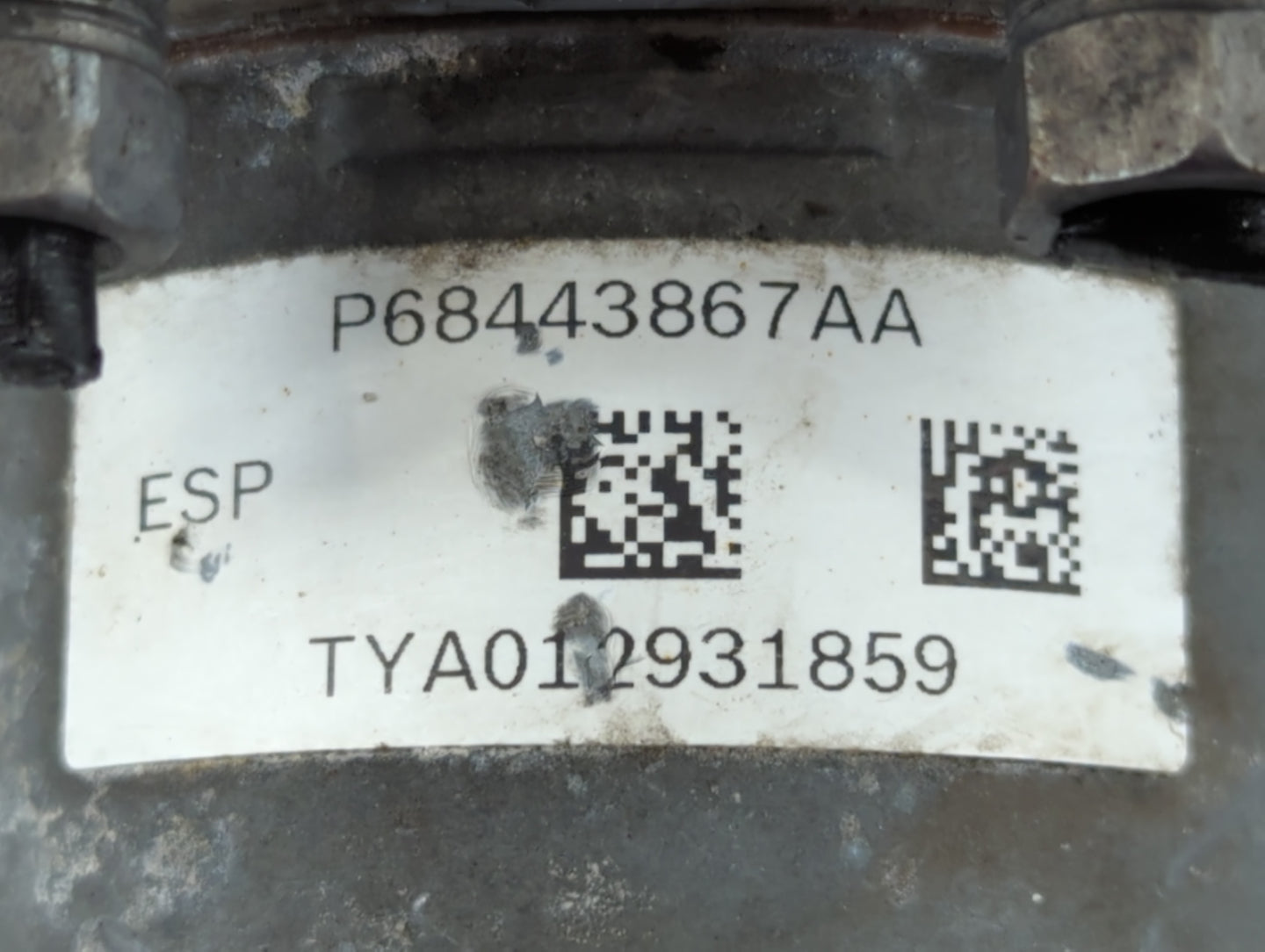 2019 Dodge Caravan ABS Pump Control Module Replacement P/N:P68443867AA Fits Fits 2015 2016 2017 2018 2020 OEM Used Auto Part