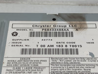 2019 Dodge Caravan Radio AM FM Cd Player Receiver Replacement P/N:P68433488AA Fits Fits 2012 2013 2014 2015 2016 2017 2018 2