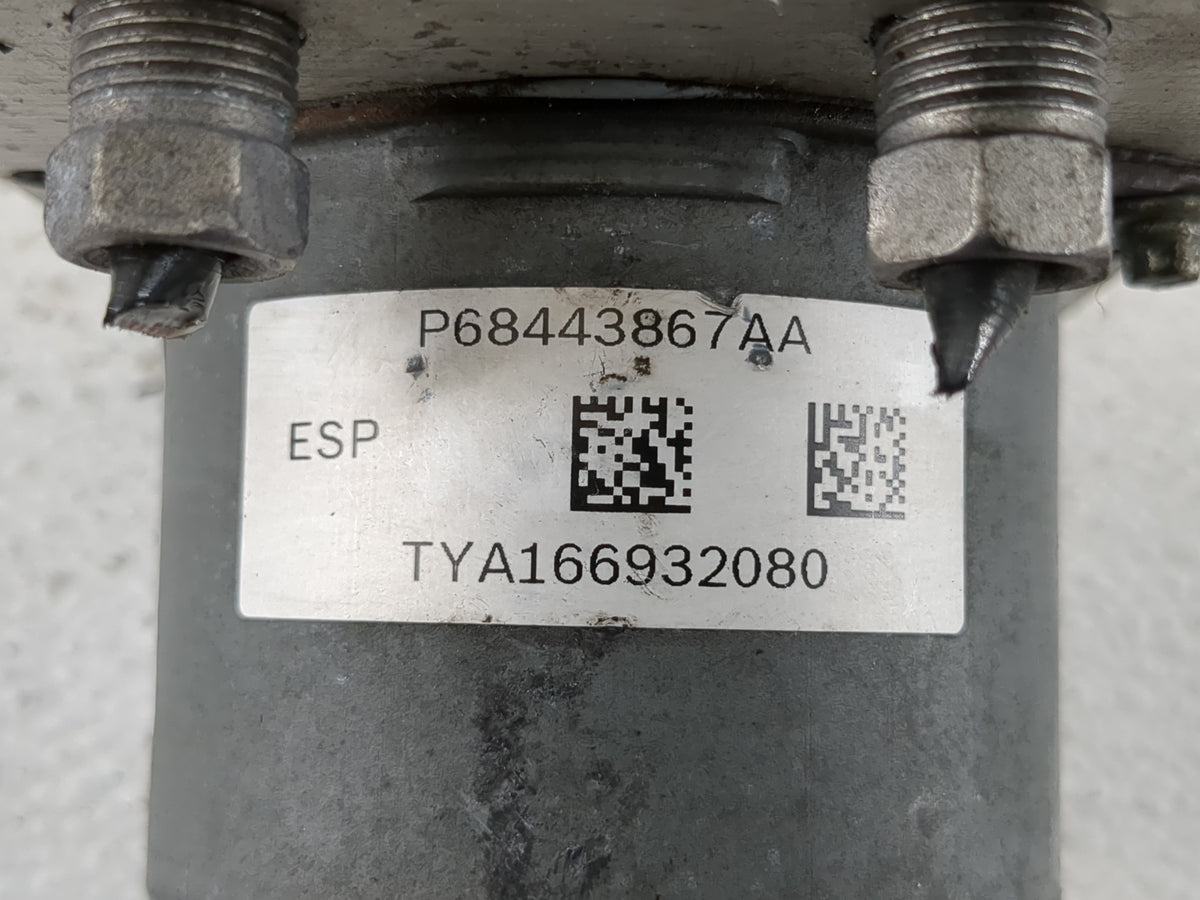 2019 Dodge Caravan Anti-Lock Brake ABS Pump Module Actuator OEM P/N:P68443867AA Fits Fits 2015 2016 2017 2018 2020 OEM Used 